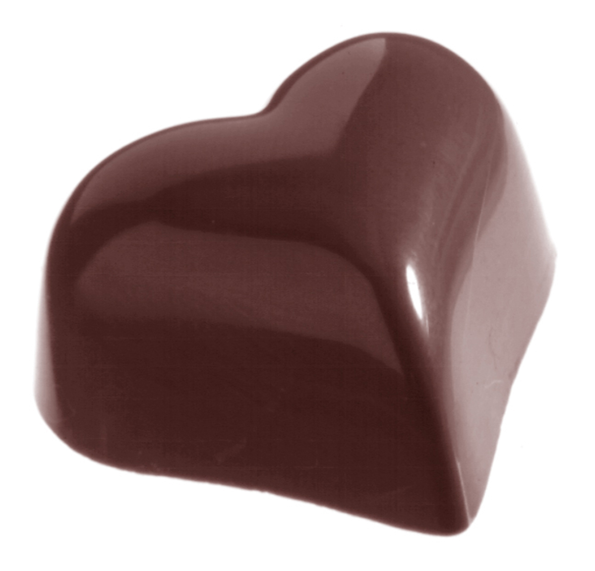 Billede af Professionel chokoladeform i polycarbonat - Small puffy heart 9 g CW1526