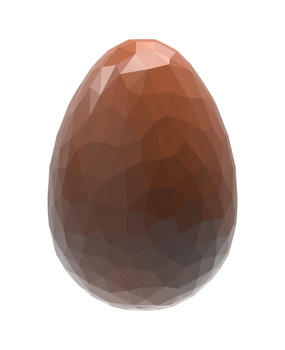 Professionel chokoladeform i polycarbonat - Egg Facet 3,3 cm CW1891