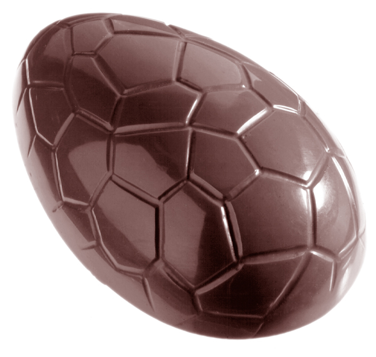 Professionel chokoladeform i polycarbonat - Egg kroko 8 cm CW2205