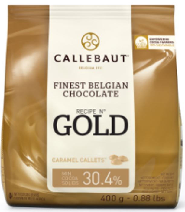 Se Callebaut Chokolade Callets Gold 30,4% - 400 g hos BageTid.dk
