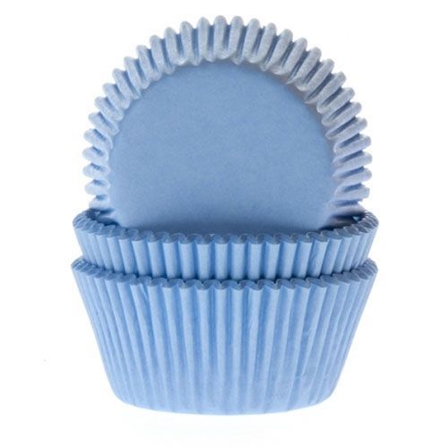 Mini muffinsforme lyseblå - ekstra tykt papir 60 stk