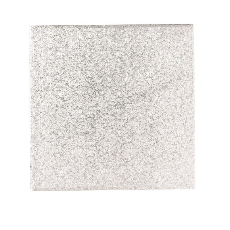 Kageplade sølv kvadratisk 17,5 cm 0,4 cm tyk 1 stk