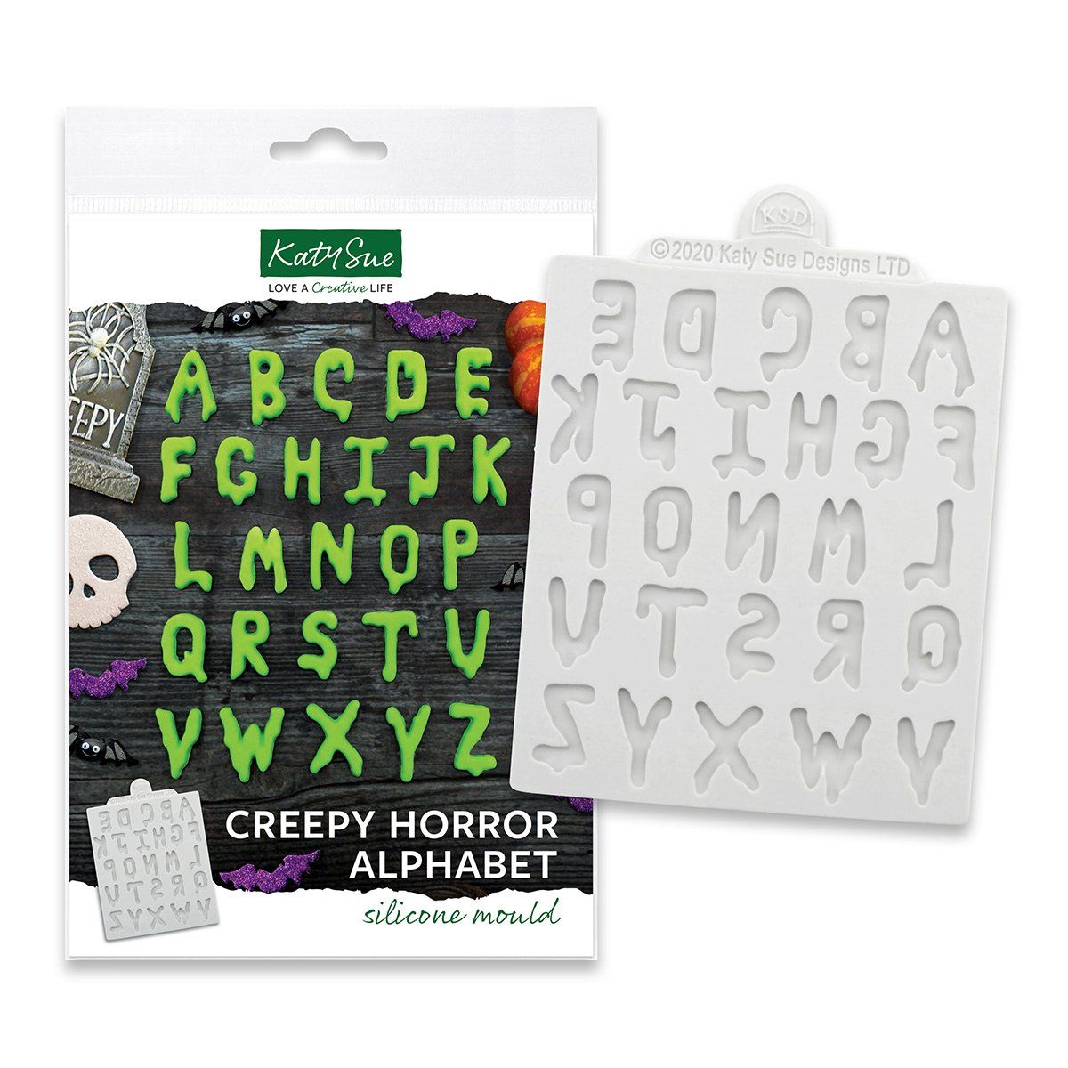 Se Creepy Horror Alphabet silikoneform - Katy Sue hos BageTid.dk