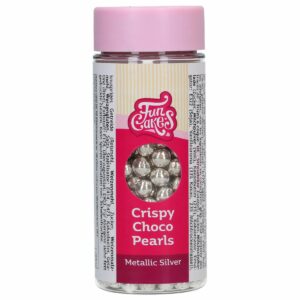 FunCakes - Crispy Chokoladekugler Metallic Silver, 60g