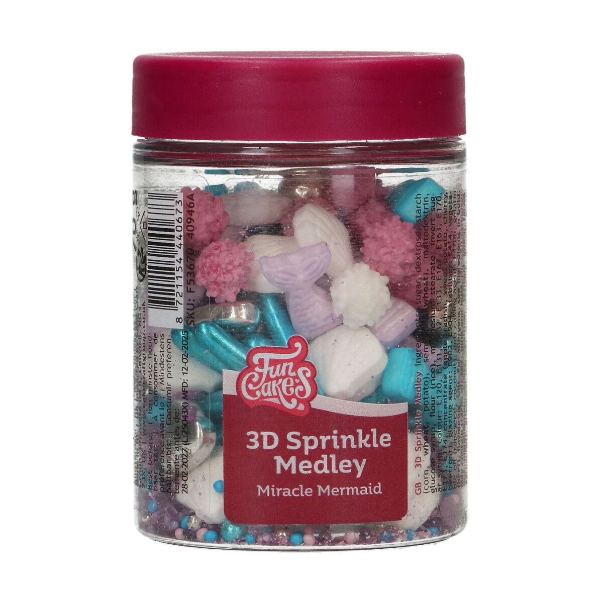 FunCakes - Miracle Mermaid 3D Sprinkle Medley, 70g
